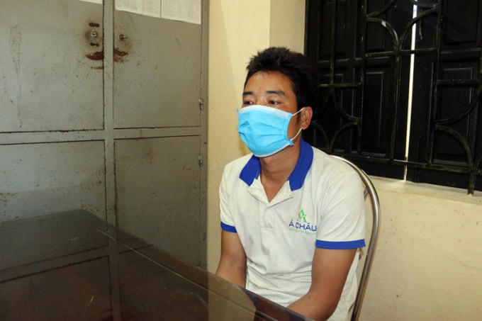 Thìn sau khi bị tạm giữ.
