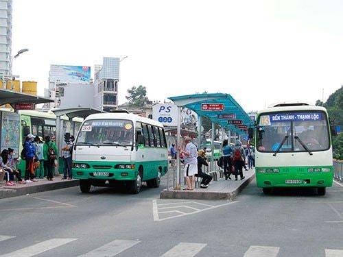 Xe bít tuyến chợ Bến Thành - Thạnh Lộc, quận 12 tạm ngưng hoạt động. Ảnh: CTV.