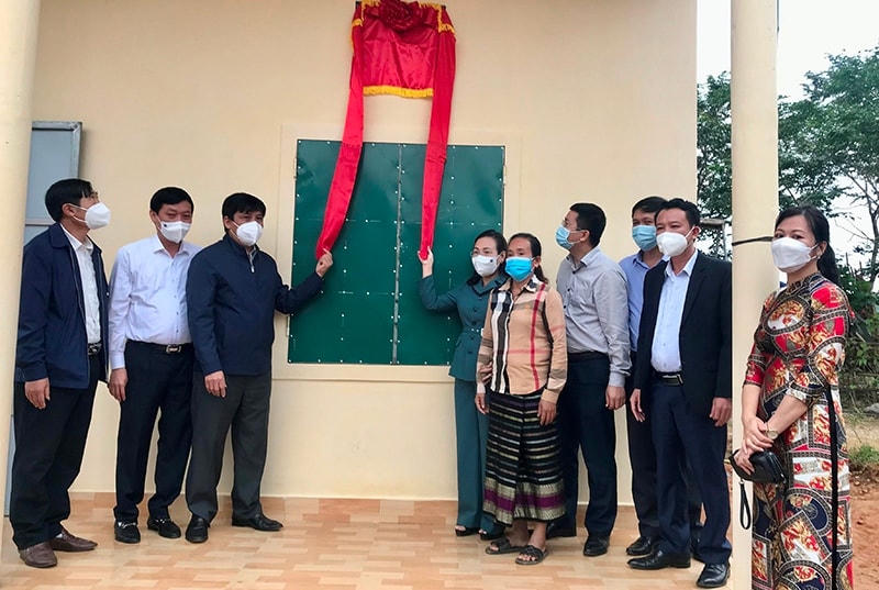Một ngôi nhà Đại đoàn kết được xây dựng kiên cố.