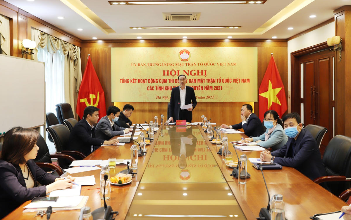 Quang cảnh Hội nghị tại điểm cầu UBTƯ MTTQ Việt Nam.