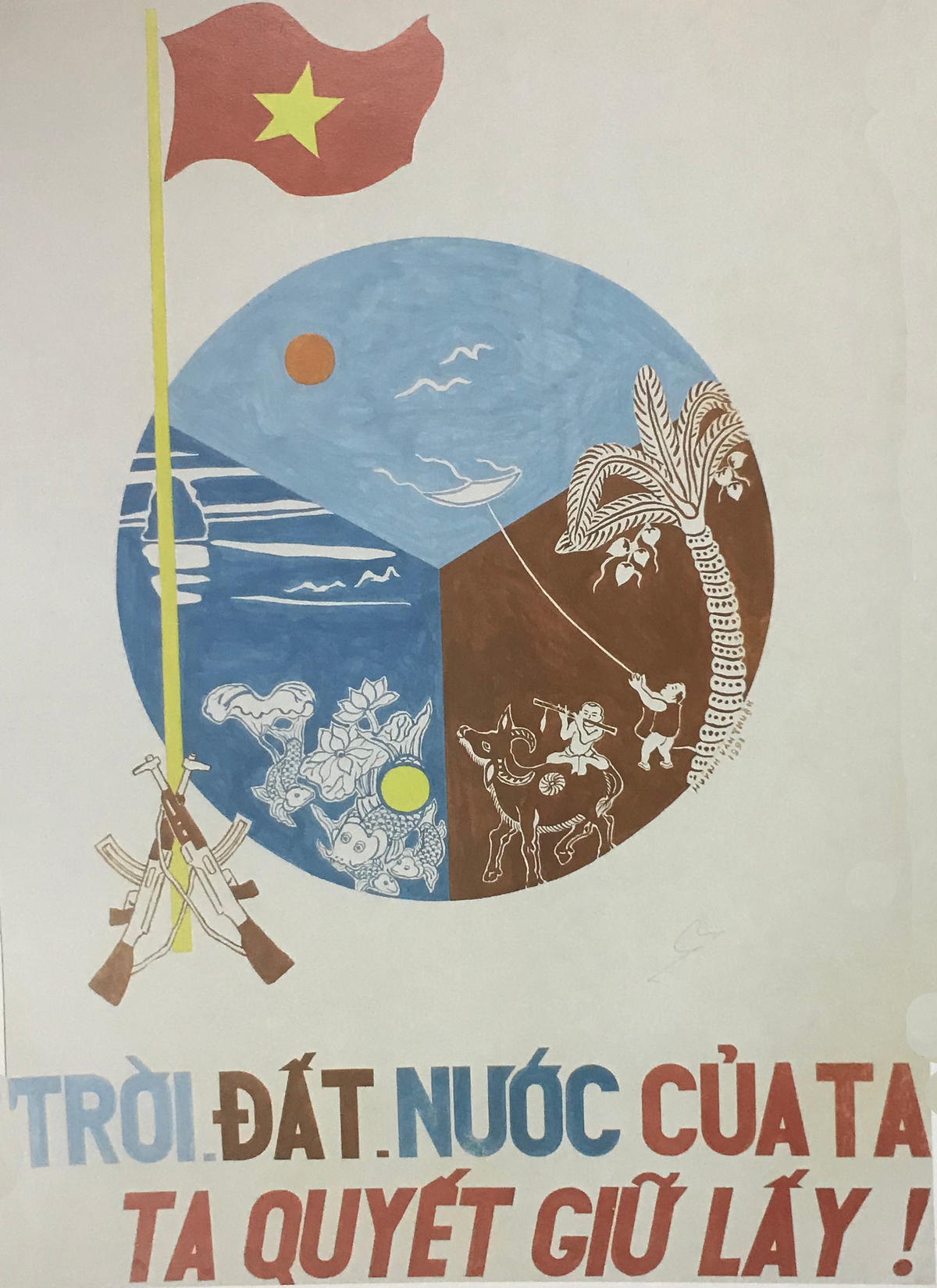 Tranh cổ động của họa sỹ Huỳnh Văn Thuận.