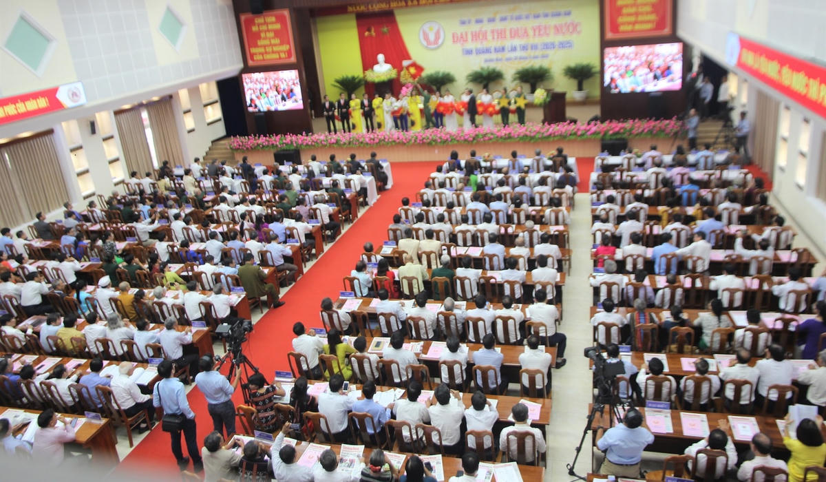 Quang cảnh Đại hội thi đua yêu nước tỉnh Quảng Nam lần thứ VIII.  