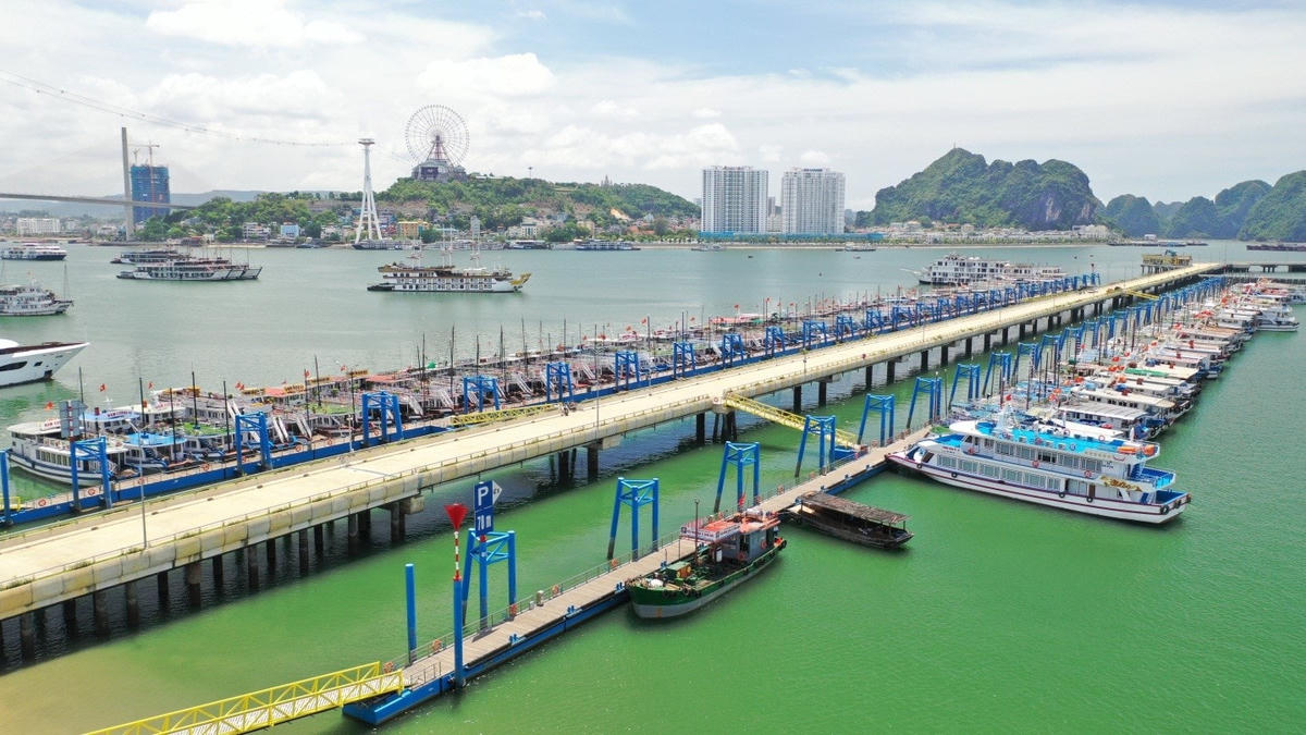 Tàu du lịch “nằm bờ” tại Cảng tàu khách Quốc tế Hạ Long.