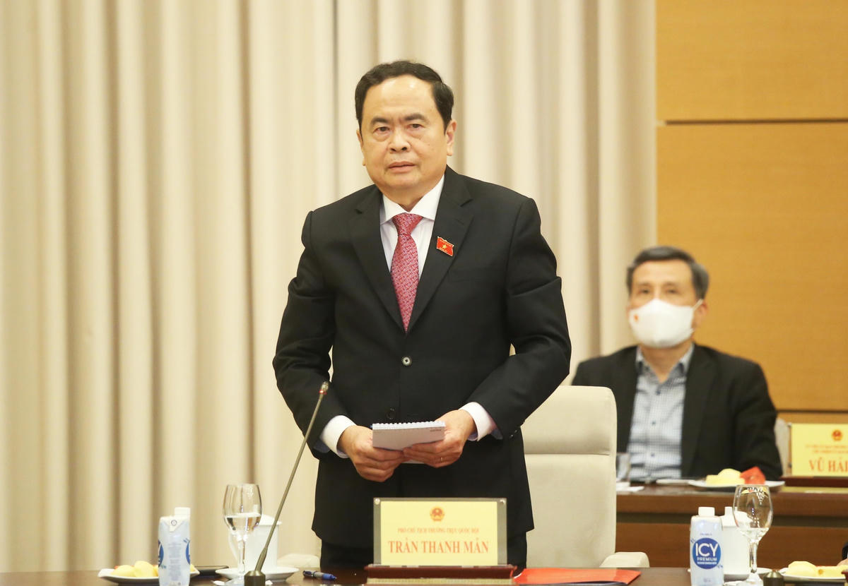 Phó Chủ tịch Thường trực Quốc hội Trần Thanh Mẫn phát biểu. Ảnh: Kỳ Anh.