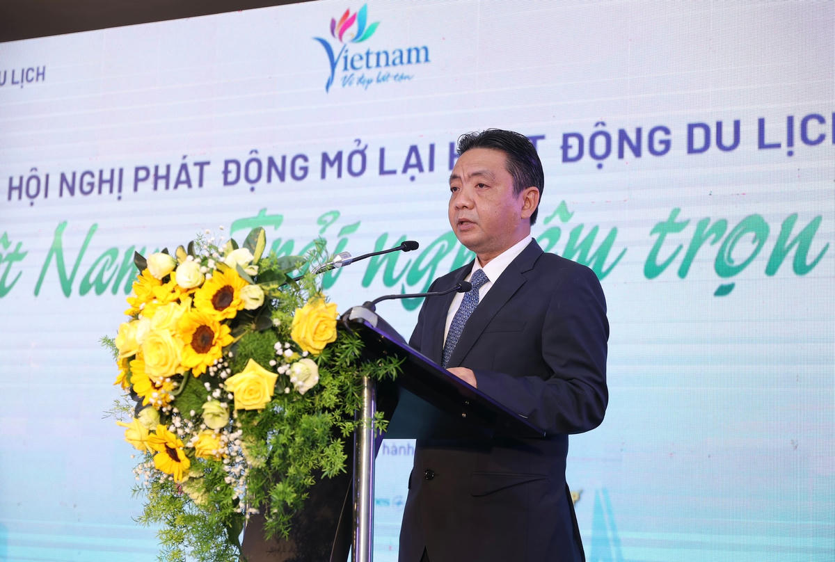 Ông Hoàng Đạo Cương - Thứ trưởng Bộ VHTTDL phát biểu.