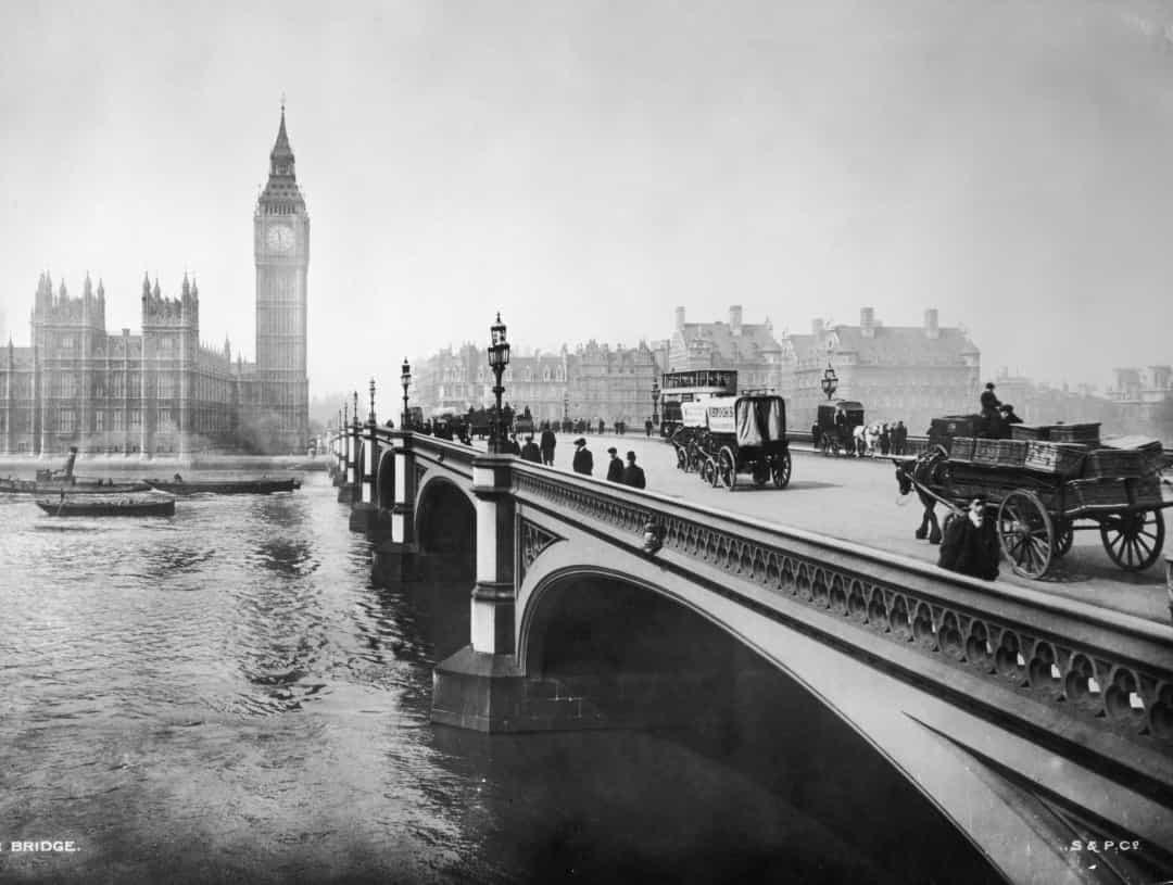 London sương mù, ảnh chụp năm 1890.  