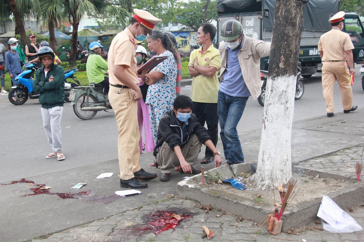 Hiện trường nơi xảy ra vụ tai nạn.