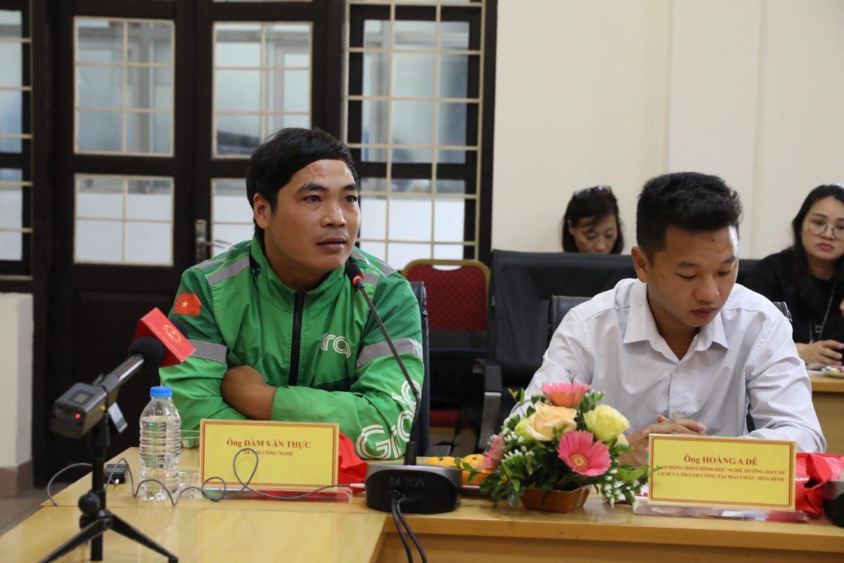 Anh Đàm Văn Thực, tài xế xe công nghệ tại Tọa đàm.