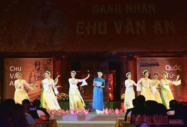 Một tiết mục biểu diễn nghệ thuật tại chương trình. (Nguồn: nhandan.com.vn).