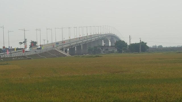 Cầu Thịnh Long bắc qua sông Ninh Cơ, được khánh thành hồi tháng 5/2020.