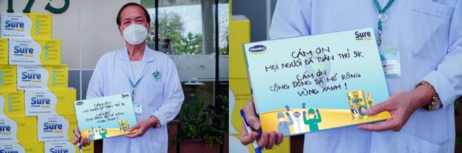 Nhân dịp này, các bác sĩ cũng bày tỏ cảm kích trước sự chia sẻ của cộng đồng, góp sức cùng đội ngũ y tế tuyến đầu mở rộng vùng xanh.