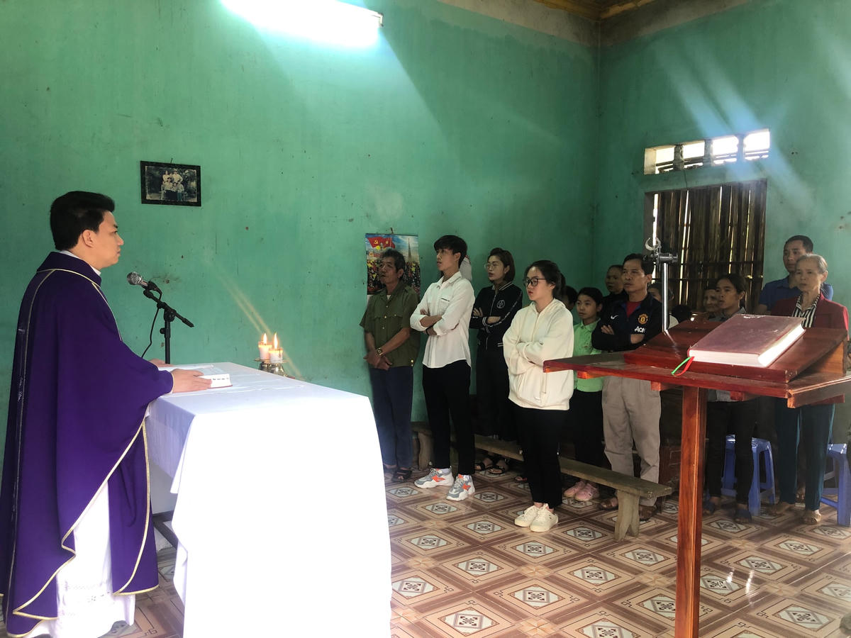 Điểm sinh hoạt Giáo họ tại thôn Trung Chính. 