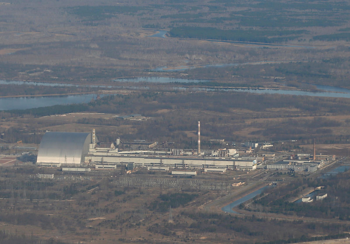 Nhà máy Chernobyl nhìn từ trên cao. Ảnh: India Today.