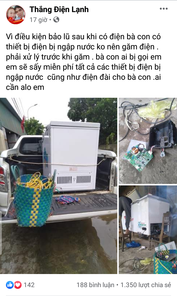 Việc làm của anh được cộng đồng chia sẻ.