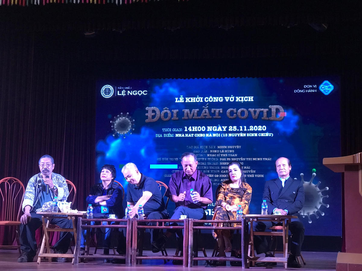 Sân khấu Lệ Ngọc dựng vở diễn về đề tài Covid-19.