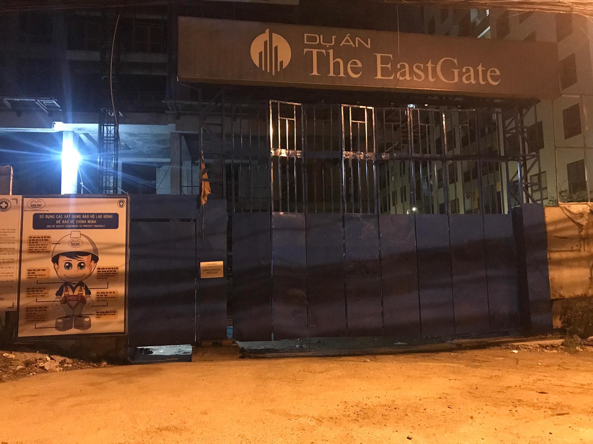 Dự án xây dựng chung cư nơi anh Đức rơi từ tâng 13 xuống. Ảnh TL.