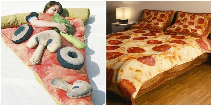 Chiếc giường dành cho những ai mê pizza.