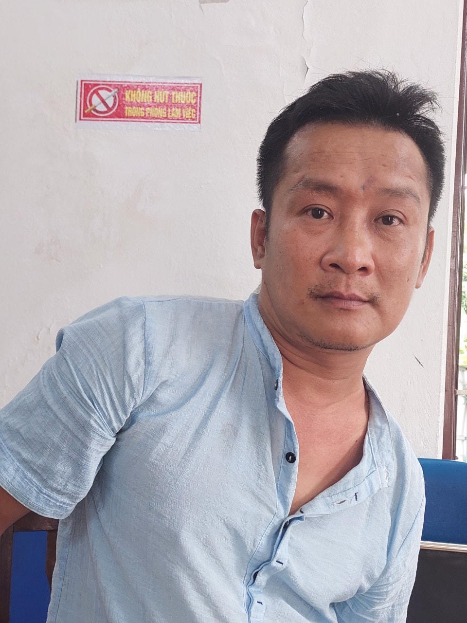 Đối tượng Thành tại cơ quan Công an tỉnh Hải Dương.