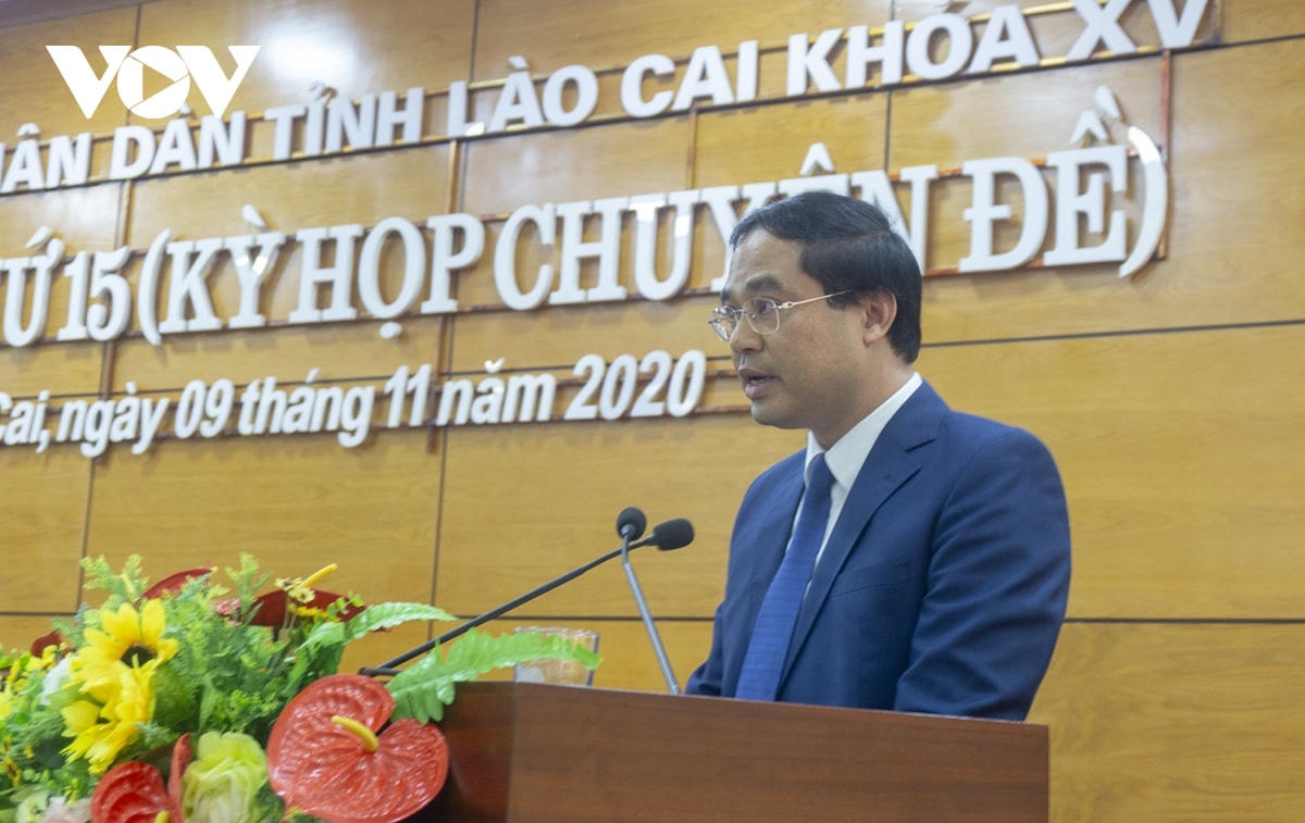 Tân Chủ tịch UBND tỉnh Lào Cai Trịnh Xuân Trường. Ảnh: VOV.