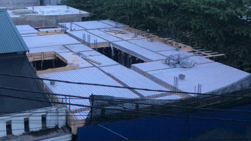 5 căn nhà cột bê tông chịu lực đã xây xong tầng một