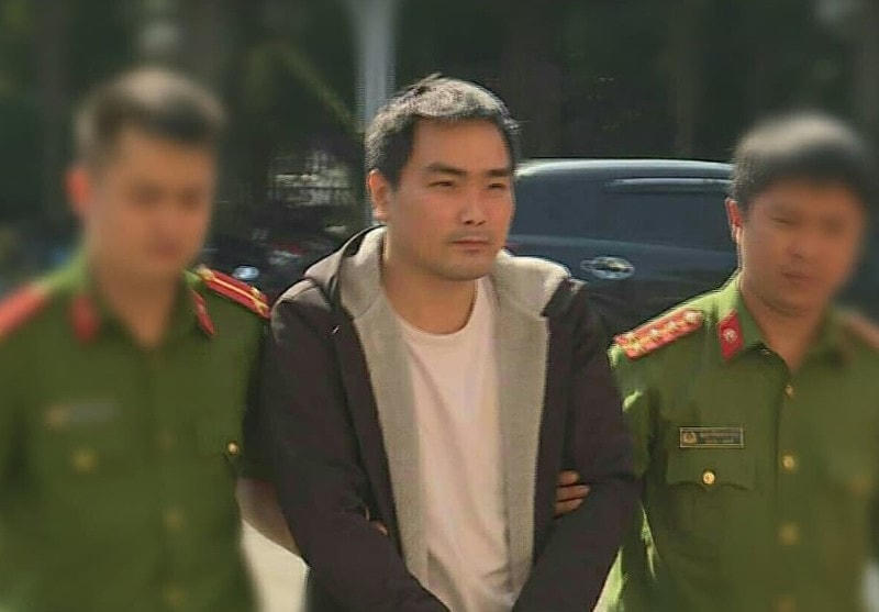 Đối tượng Long Thanh Tú thời điểm bị bắt.