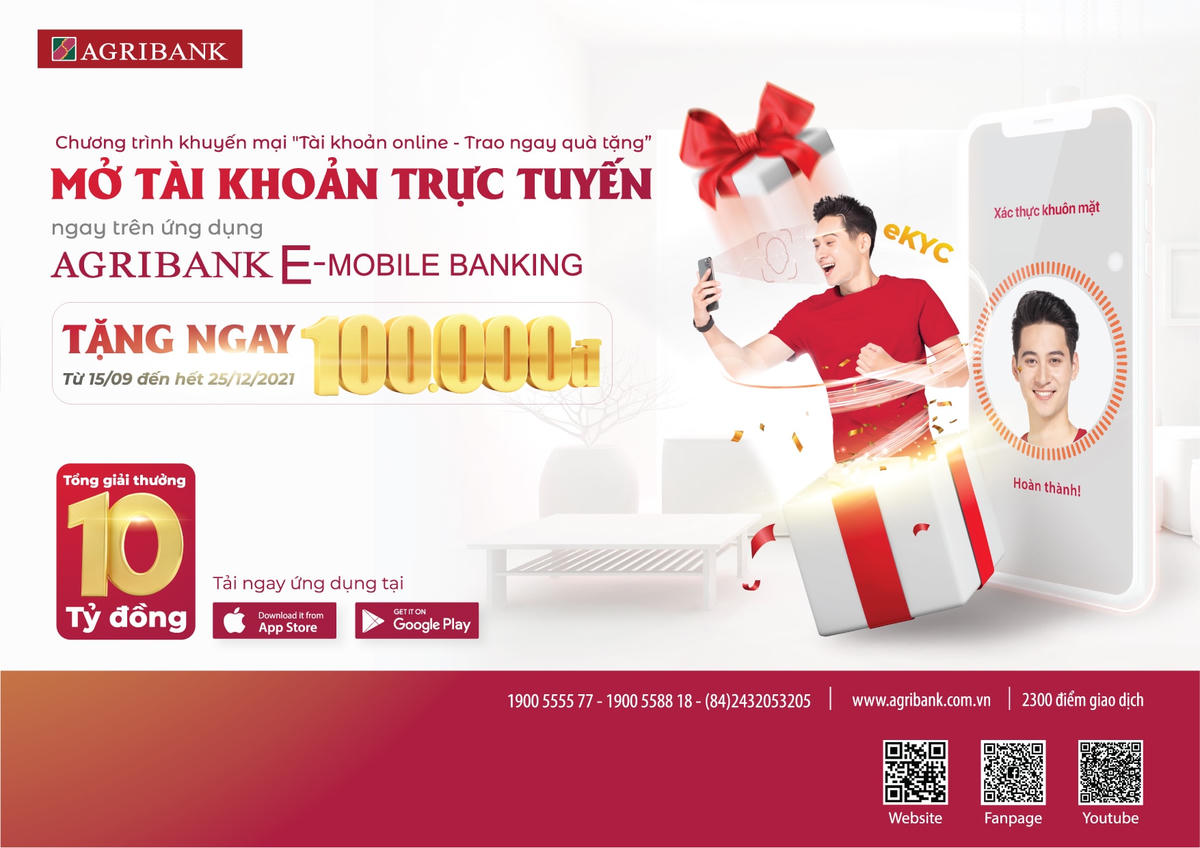 Tài khoản trực tuyến Agribank 'ghi điểm' với người dùng