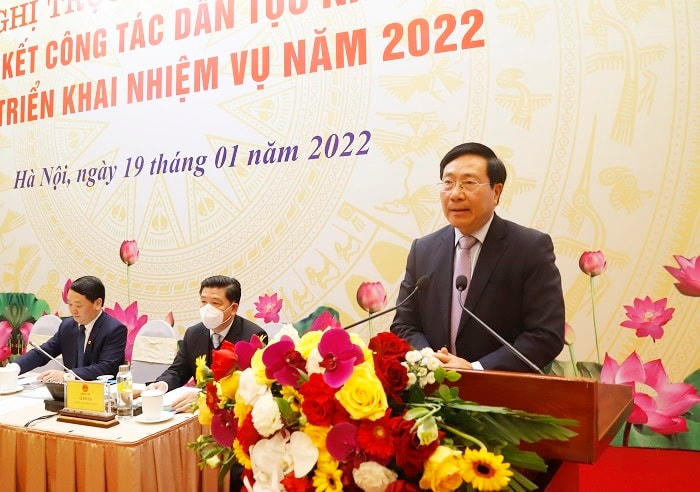 Phó Thủ tướng Thường trực Phạm Bình Minh phát biểu chỉ đạo tại Hội nghị.