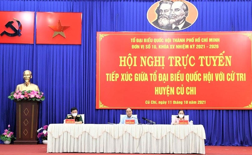 Chủ tịch nước cùng các ĐBQH thuộc đơn vị số 10 tiếp xúc cử tri huyện Củ Chi.