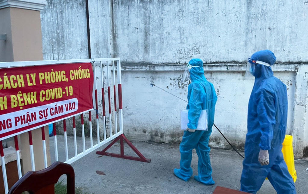 Khu vực nhà trọ của công nhân đã được phong tỏa.