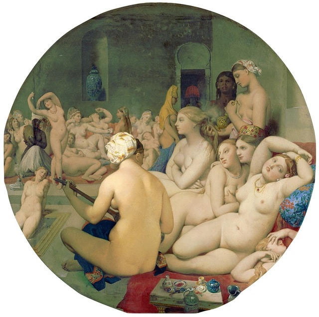 Bức "Nhà tắm Thổ Nhĩ Kỳ" được danh họa người Pháp Jean-Auguste-Dominique Ingres thực hiện trong khoảng thời gian từ năm 1852-1859.