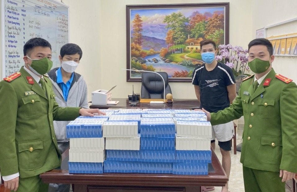 Số thuốc “liên hoa thanh ôn” được thu giữ tại CA quận Hồng Bàng.