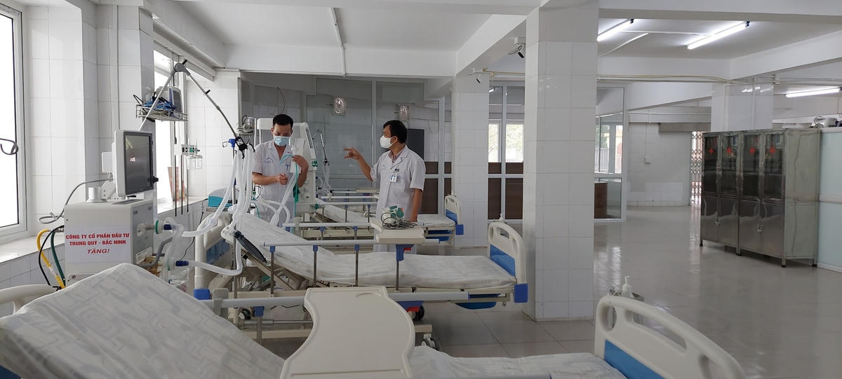 Khu điều trị dành cho bệnh nhân Covid-19 nặng.
