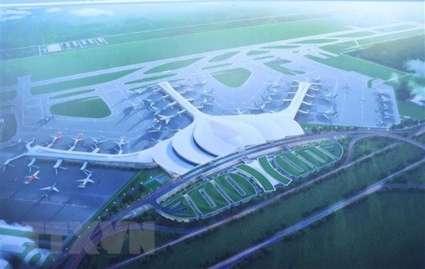 Sơ đồ Dự án đầu tư xây dựng Cảng hàng không quốc tế Long Thành giai đoạn 1. (Ảnh: TTXVN).