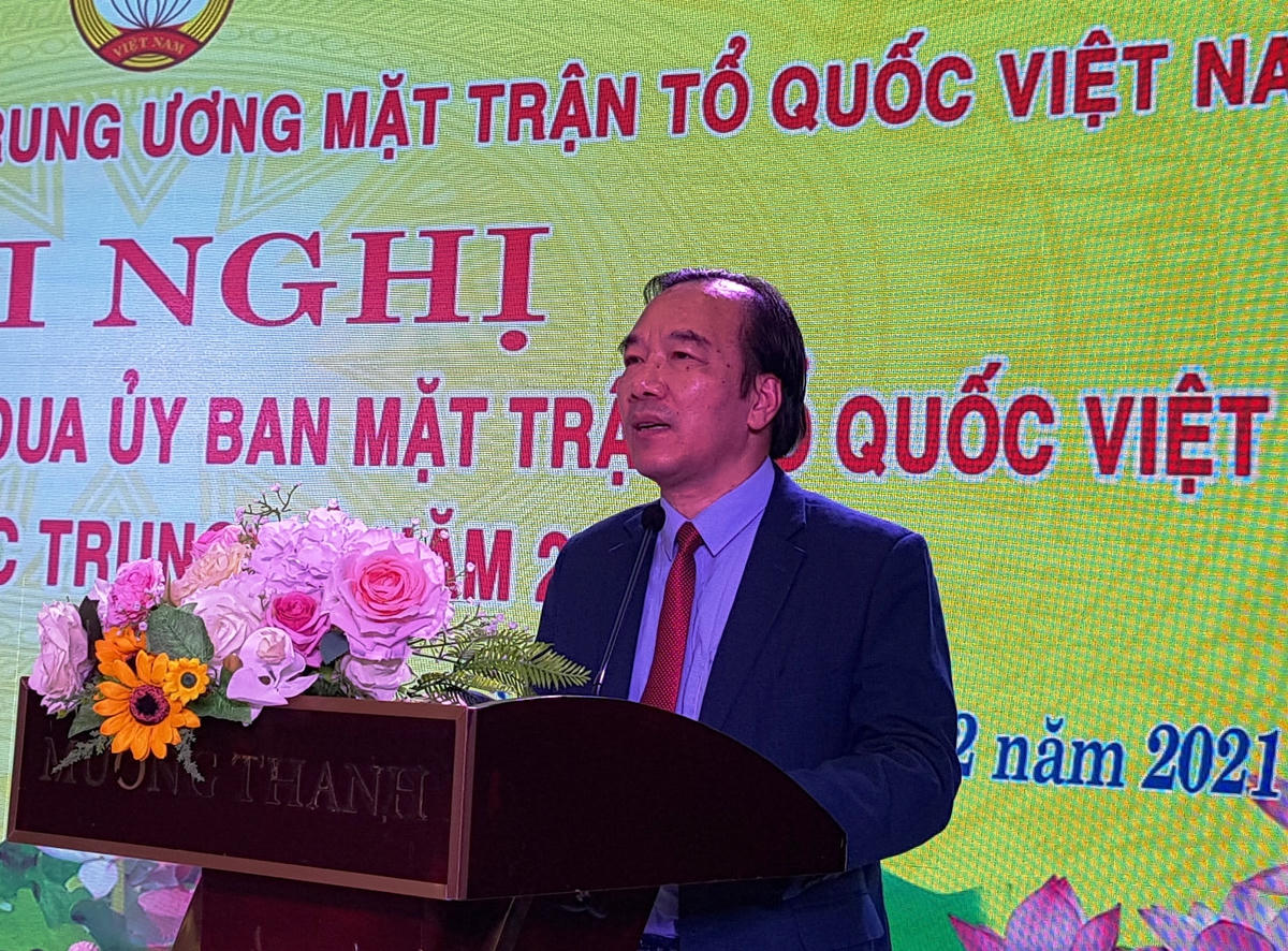 Ông Ngô Sách Thực, Phó Chủ tịch Ủy ban TƯMTTQ Việt Nam phát biểu kết luận tại hội nghị.
