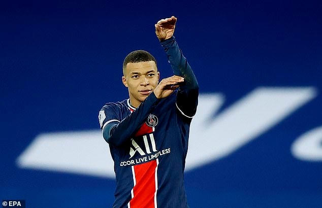 Mbappe mở tỷ số ở phút 34 sau đường chuyền của Di Maria.