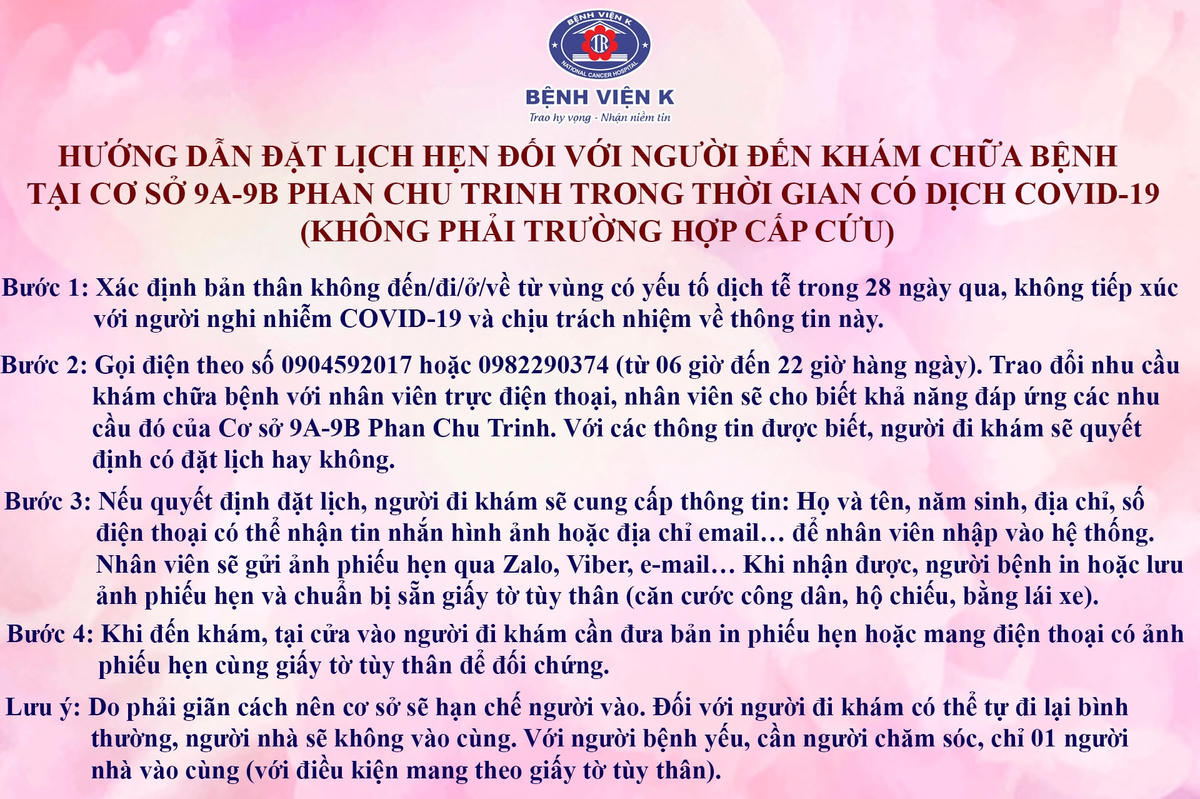 Gỡ phong tỏa Bệnh viện K cơ sở Phan Chu Trinh và cơ sở Tam Hiệp