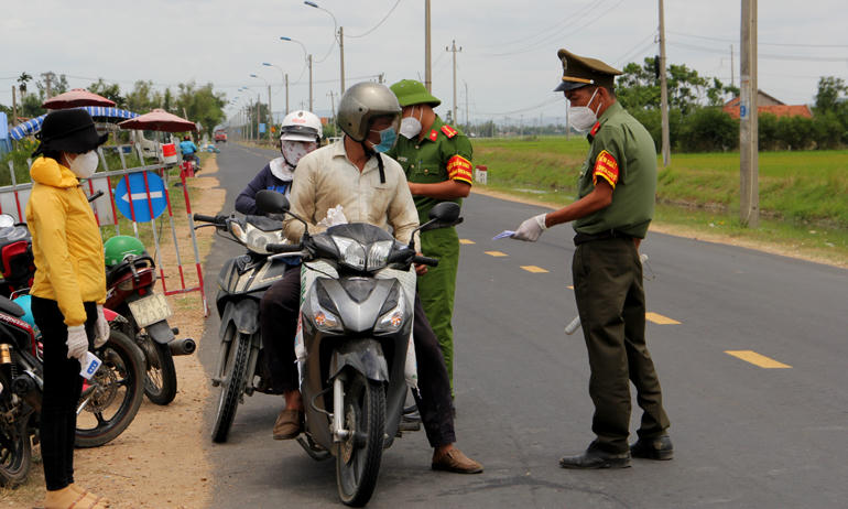 Chốt kiểm tra tại Phú Yên.