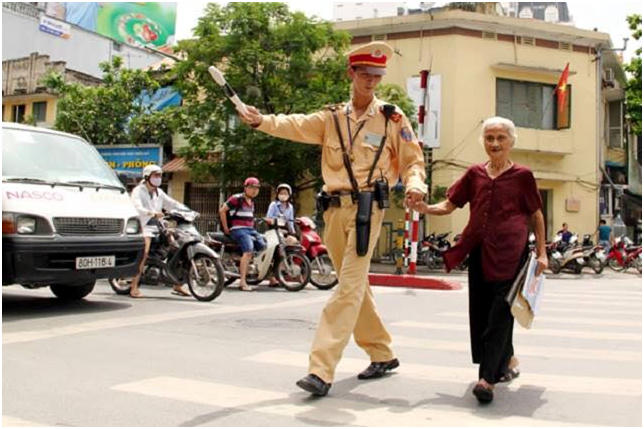 Hình ảnh đẹp về cảnh sát giao thông.
