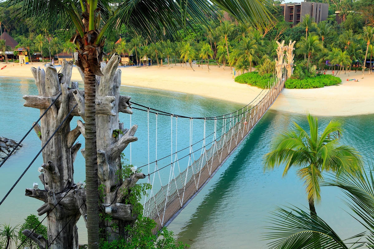 Bãi biển tại hòn đảo Sentosa, Singapore. Ảnh: CNA.