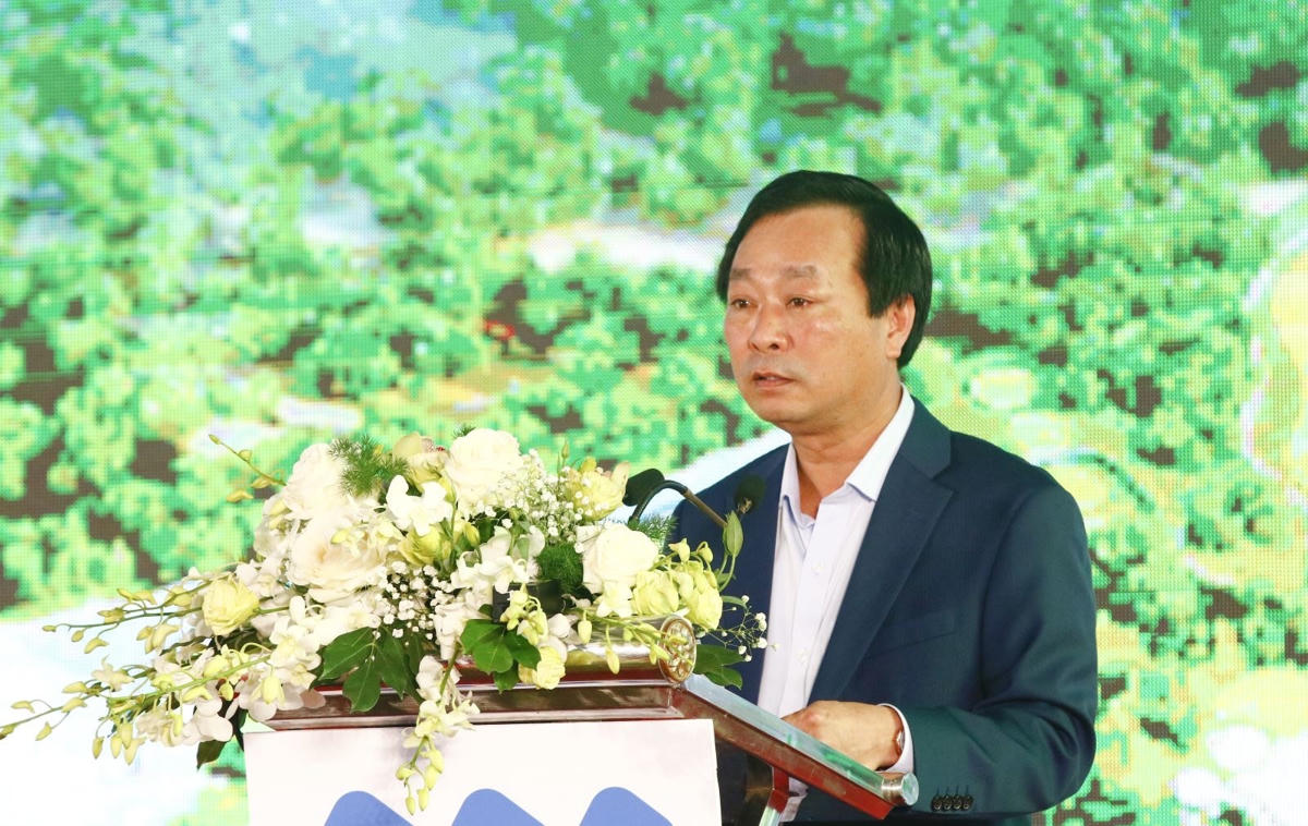 Ông Bùi Văn Quang, Chủ tịch UBND tỉnh Phú Thọ phát biểu tại lễ động thổ dự án.
