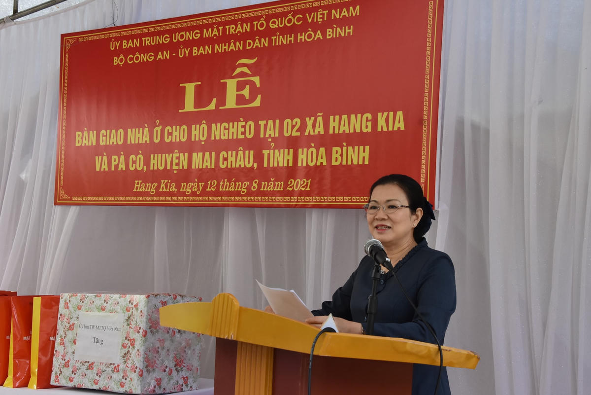 Phó Chủ tịch Trương Thị Ngọc Ánh phát biểu tại buổi lễ.