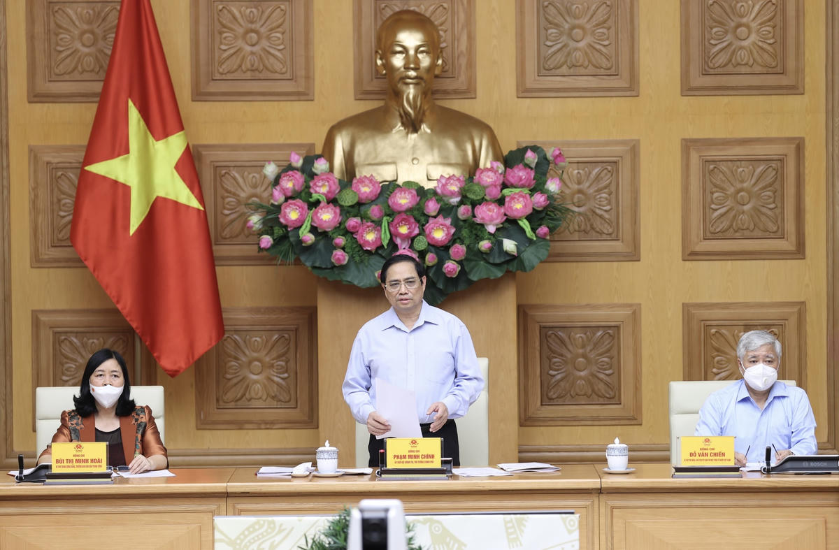 Thủ tướng Phạm Minh Chính phát biểu tại buổi làm việc.