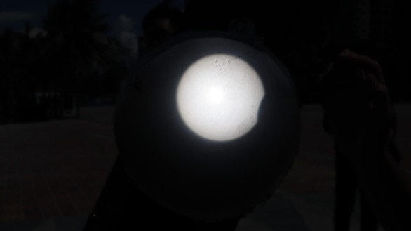 Hình ảnh nhật thực ở Đà Nẵng lúc 14h20. (Ảnh: Tuổi trẻ).