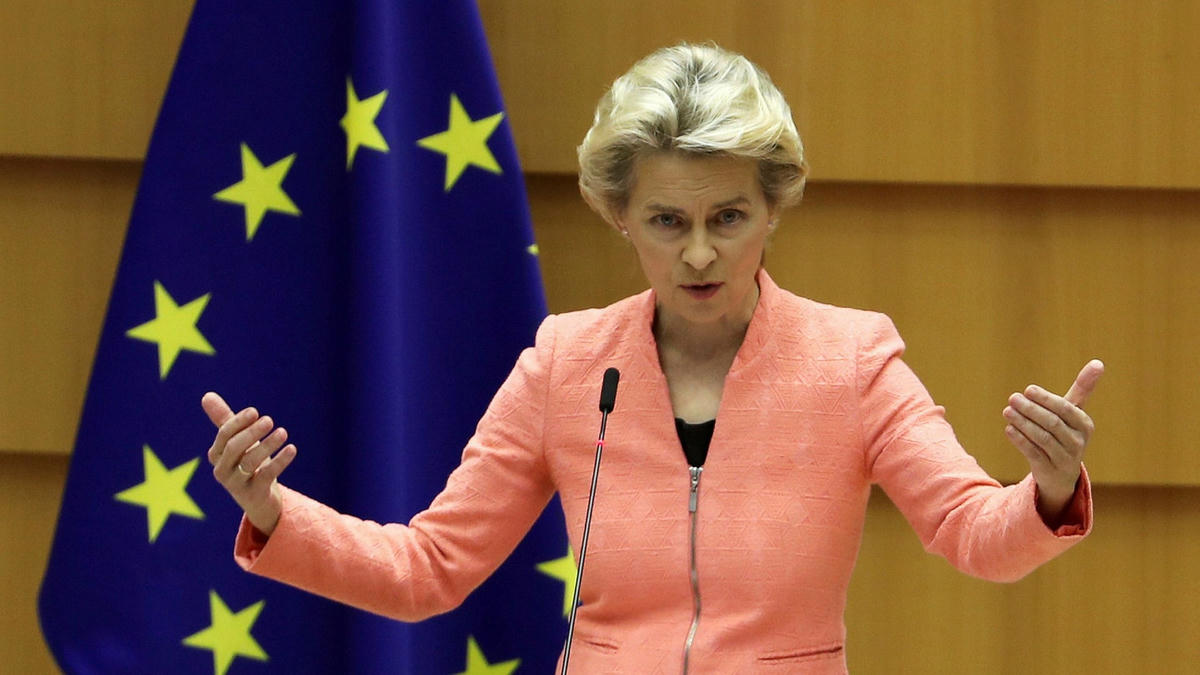 Chủ tịch Liên minh châu Âu Ursula von der Leyen. Ảnh: CNBC.