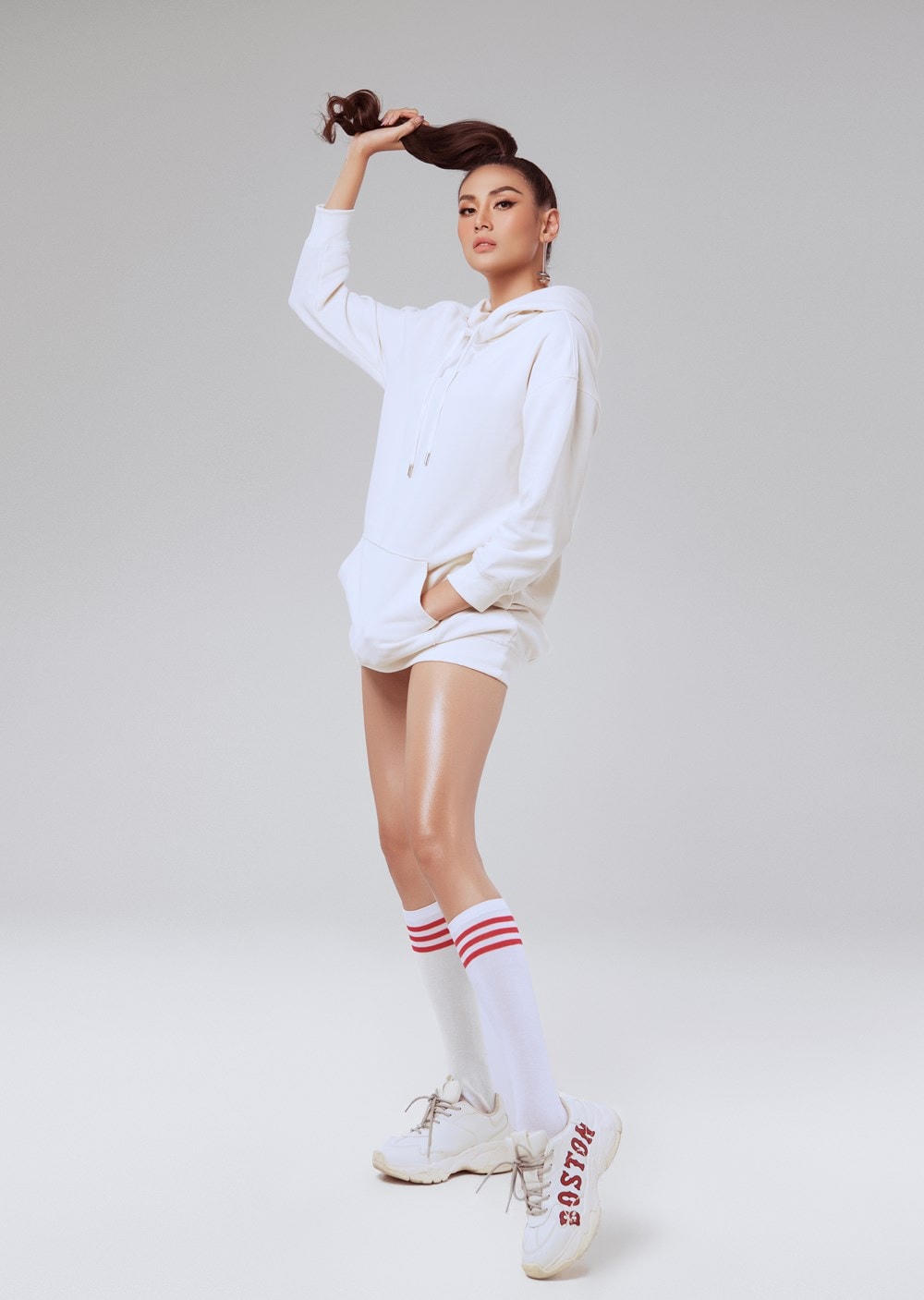 Siêu mẫu, Á hậu Võ Hoàng Yến. (Ảnh: Rin Trần/Vietnam+).