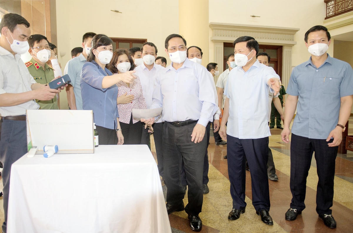 Thủ tướng Chính phủ Phạm Minh Chính đánh giá cao công tác phòng, chống dịch tại Bắc Ninh.