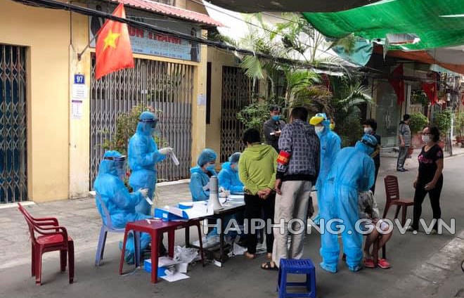 Hải Phòng: Rà soát các trường hợp tiếp xúc với gia đình F0 N.V.Q.