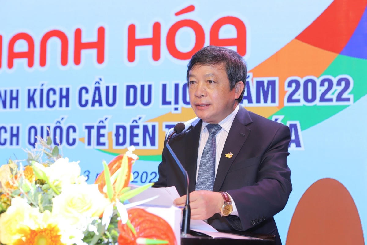 Ông Đoàn Văn Việt, Thứ trưởng Bộ VHTTDL phát biểu tại lễ.