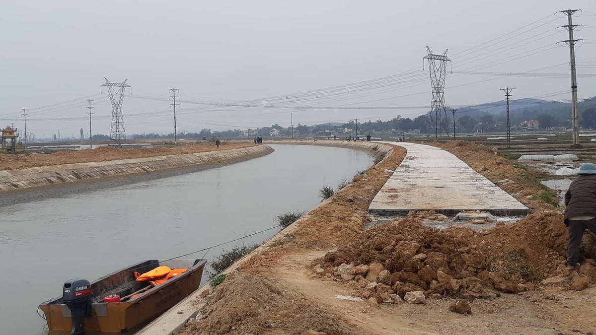 Đoạn kênh Đào nơi em D. bị đuối nước khi xuống rửa chân.