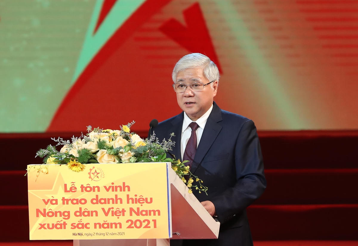 Bí thư Trung ương Đảng, Chủ tịch UBTƯ MTTQ Việt Nam Đỗ Văn Chiến phát biểu tại buổi lễ.